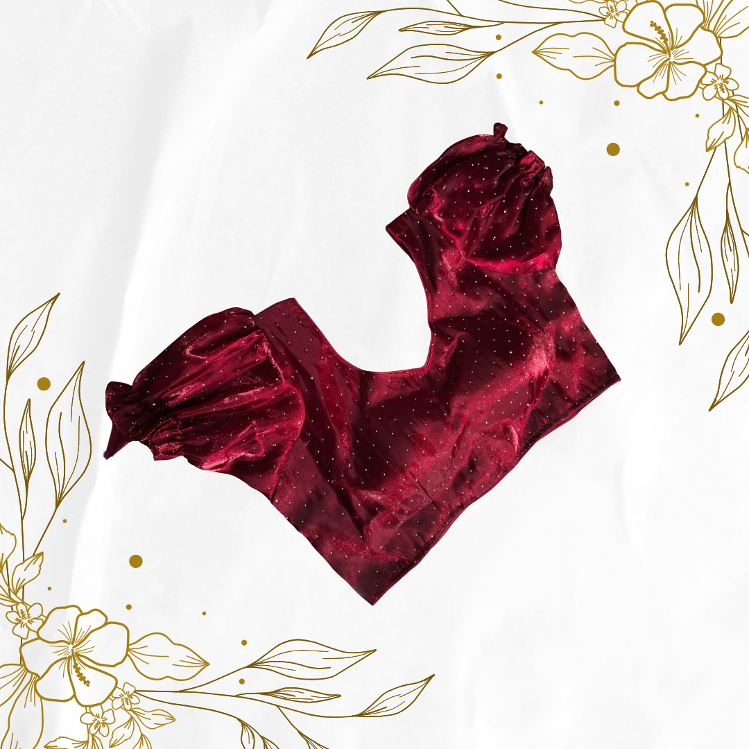 Designer Blouse for Women – Ready-to-Wear Partywear Saree Blouse with Dori and Padded Finish - Image 4