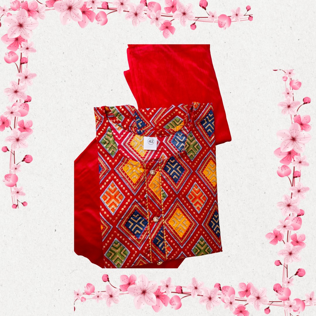 Multicolour Printed Straight Kurti Set for Women – Stylish Daily & Office Wear - Image 2