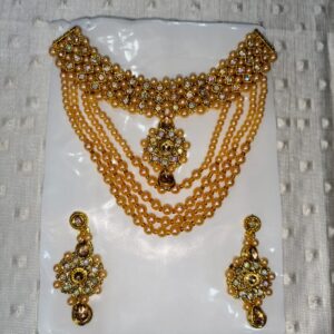 Traditional Choker Necklace Set for Women & Girls | Bridal Jewellery with Earrings & Maangtikka | Wedding & Festive Wear
